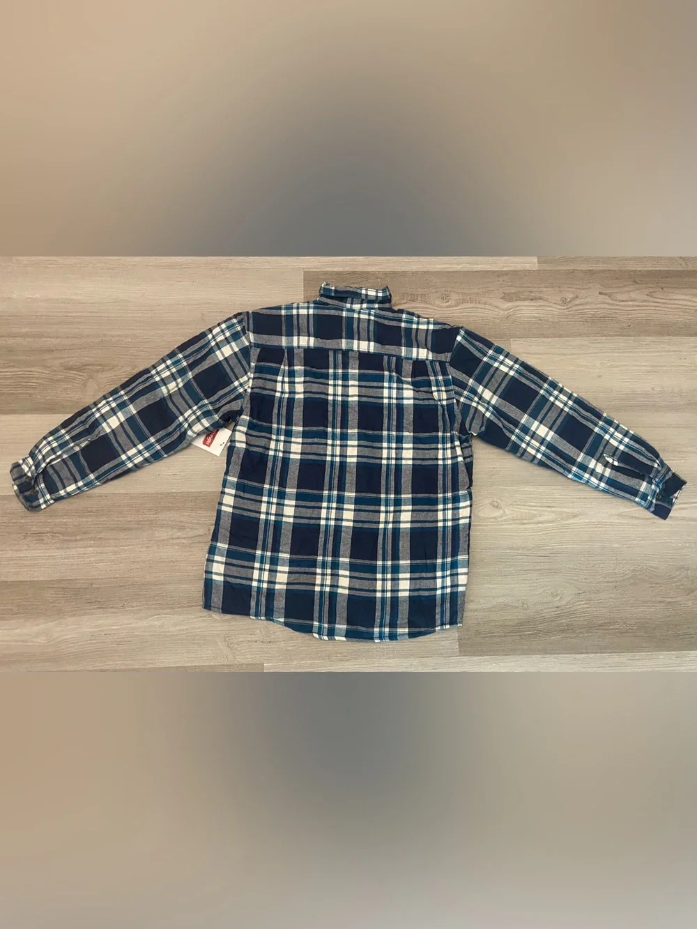 Wrangler Men's Heavyweight Sherpa Lined Flannel Shirt Jacket Plaid Blue M